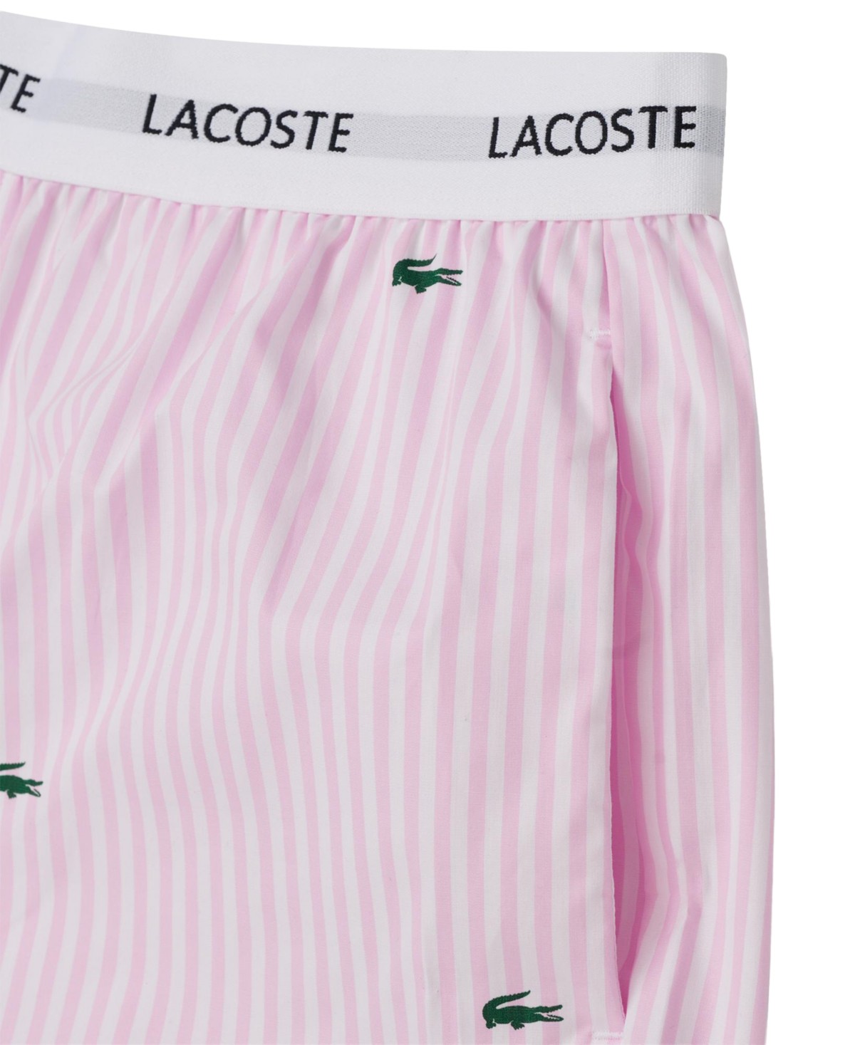 Мужские Lacoste Men's Striped Short-Sleeve Shirt and Pajama Shorts, 2-Piece Set — фото 1