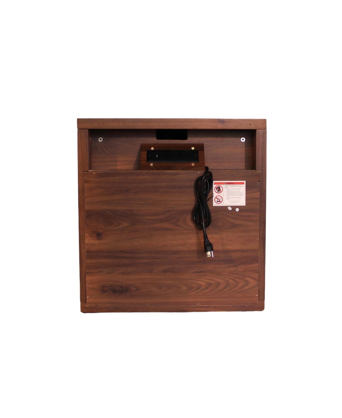 Rainsken Fluted Nightstand with Drawer Storage, Mid Century Bedside Table with Open Compartment, Wood End Table for Bedroom