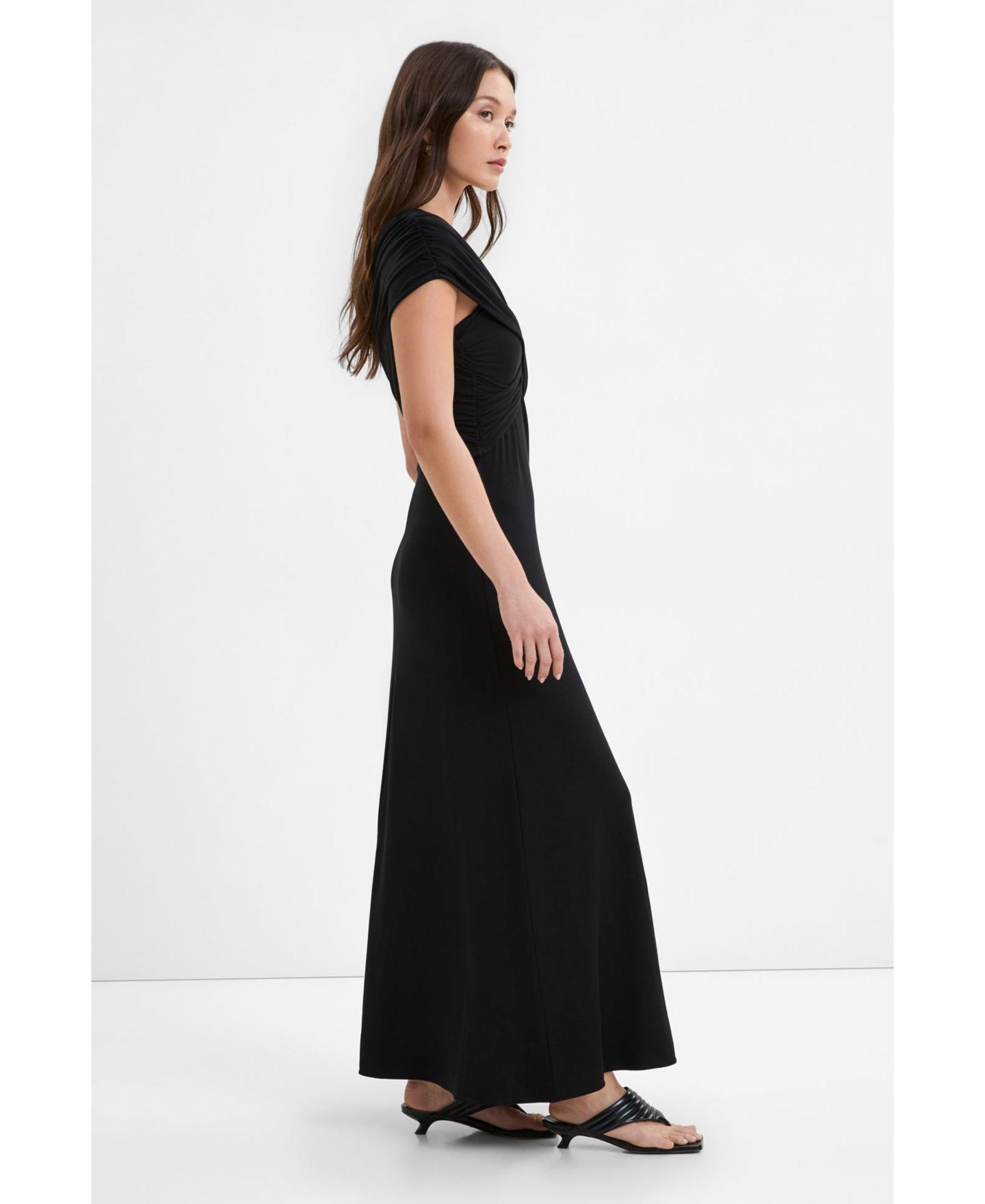 Женское платье Marcella Alyssa Convertible-Strap A-Line Jersey Maxi, цвет: Чёрный — фото 2