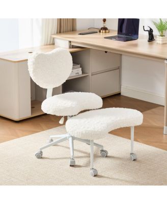 rabbit hair Meditation Chair Plus, Cross Legged Chair with Wheels