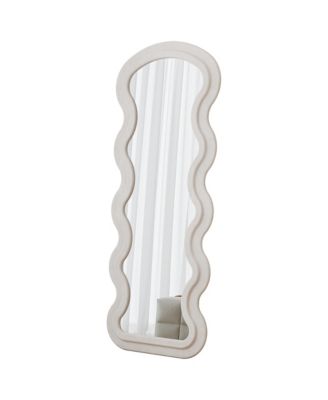 Flannel Full Length Floor Mirror with Stand for Bedroom living room Hanging or Against the Wall