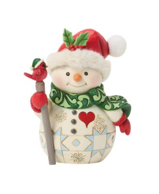 Heartwood Creek Snowman with Bird Figurine