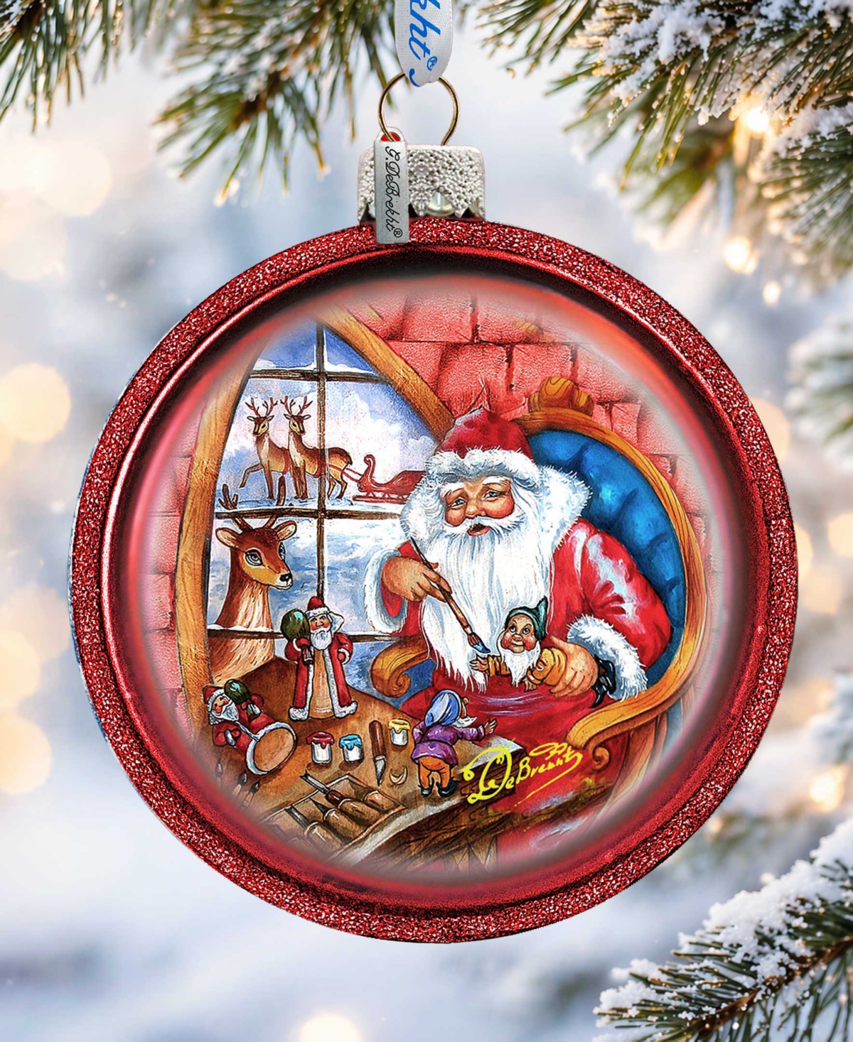 G.DeBrekht Santa Workshop Holiday Ornament