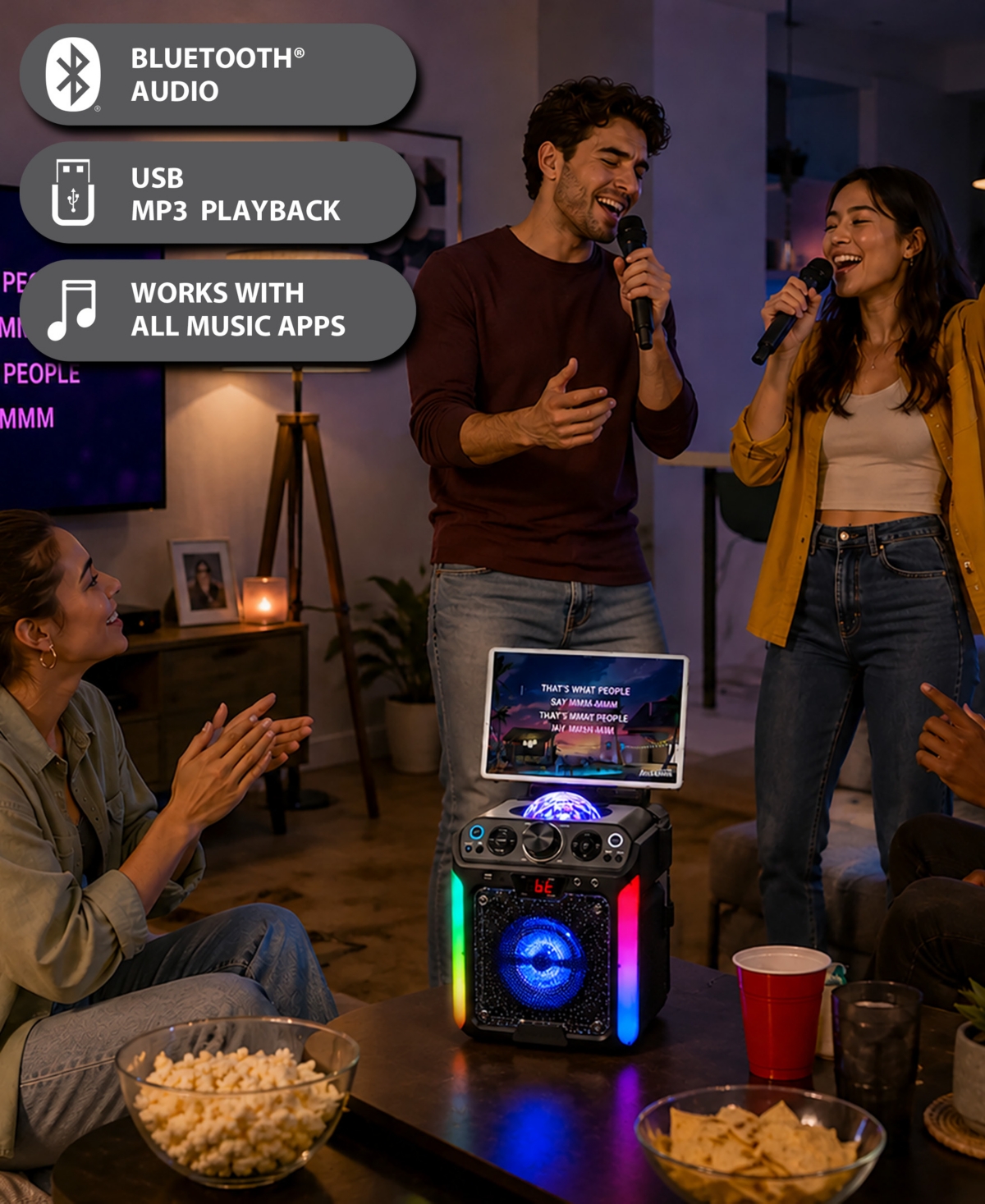 Singing Machine Groove Disco Bluetooth Karaoke System
