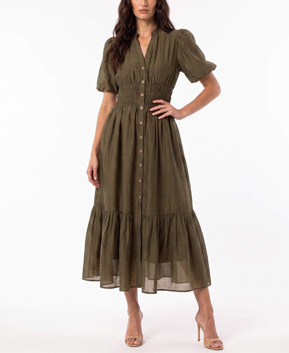 Taylor Women's Puff-Sleeve Shirtdress