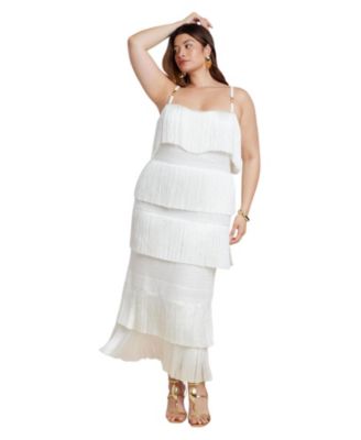 Women's Plus Size Fringe Maxi Dress