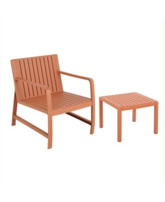 2-Piece Waterproof PP Material Furniture set, 1 Chairs and 1 Coffee Tables