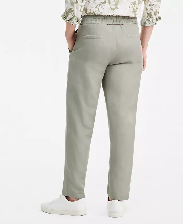 Men's Lightweight Linen Drawstring Pants - thumbnail 2