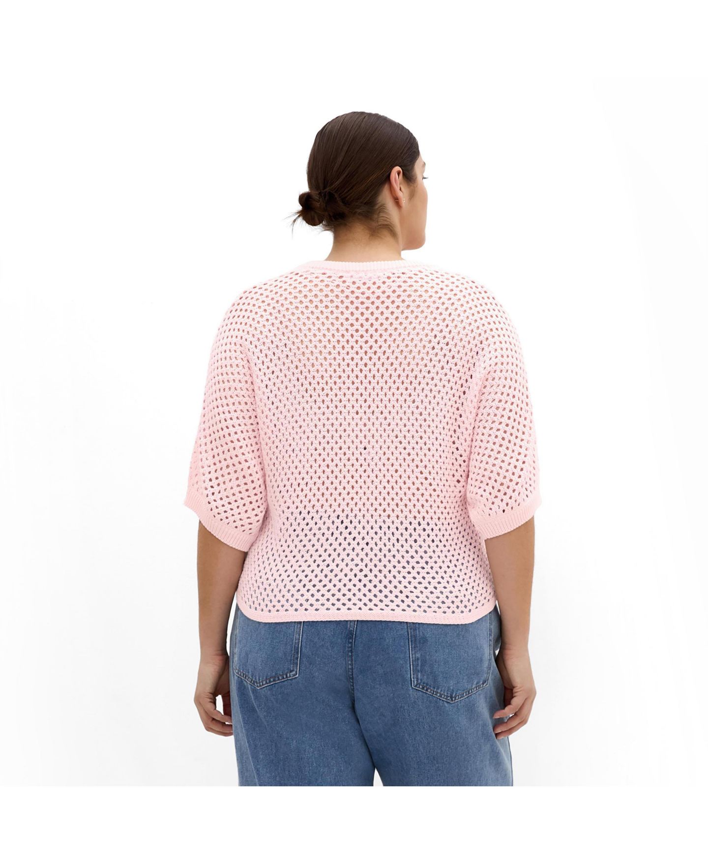 Женский топ CITY CHIC CITY Chi Crochet Knit Top, цвет: Розовый — фото 3