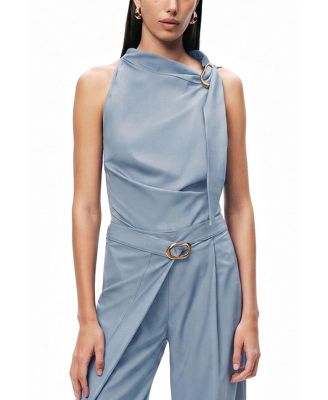 Women's Asymmetric Buckle-Detail Blouse