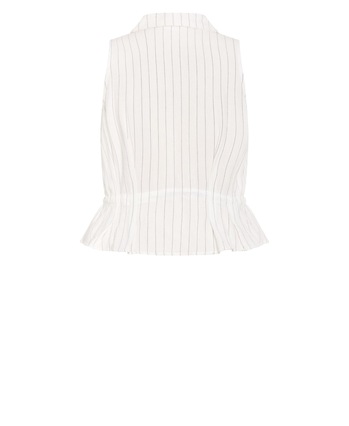 Женский жилет CITY CHIC Eva Stripe Relaxed Vest, цвет: Слоновая кость / Чёрный — фото 3