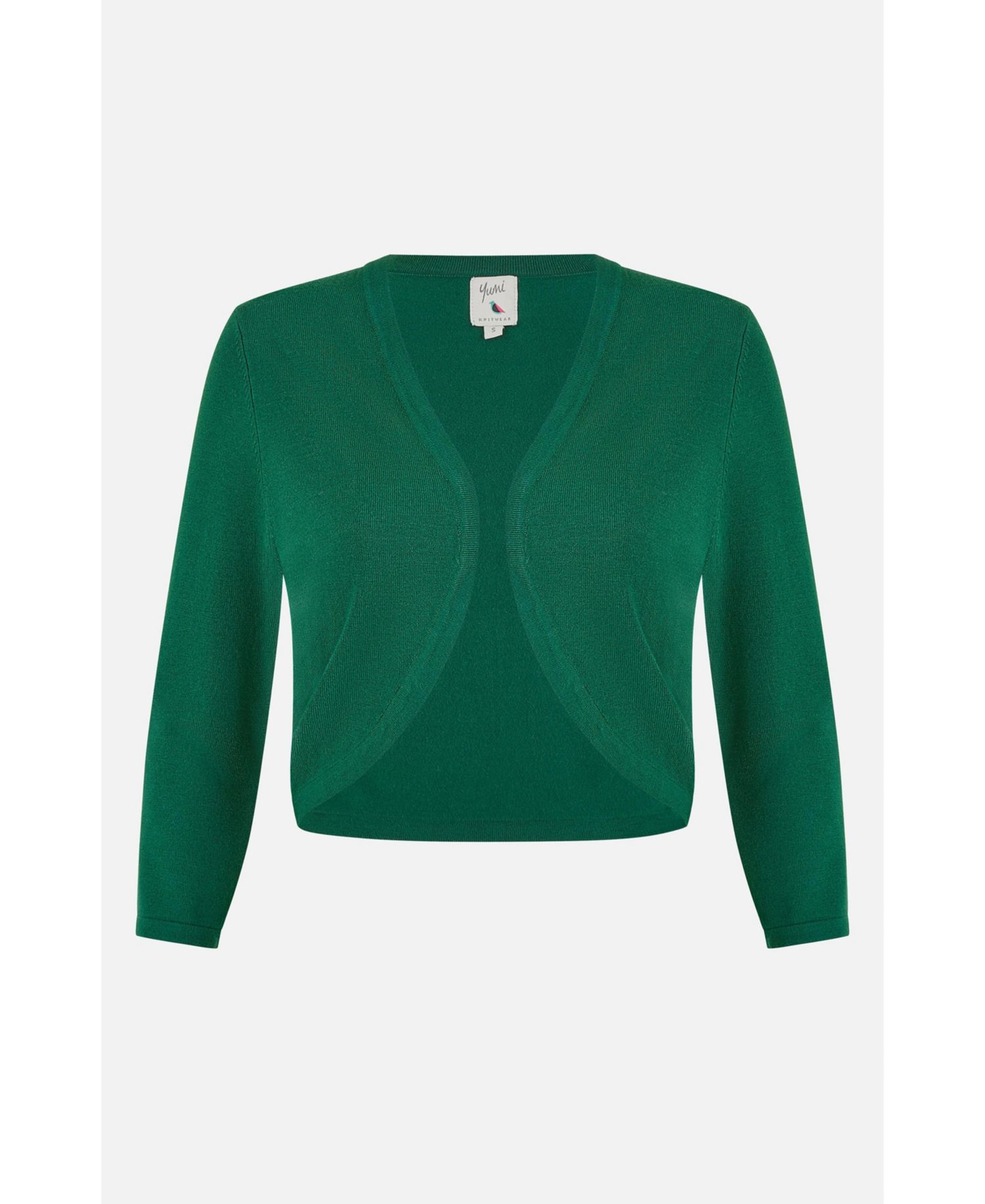 Women's 3/4 Sleeve Knitted Curve Bolero