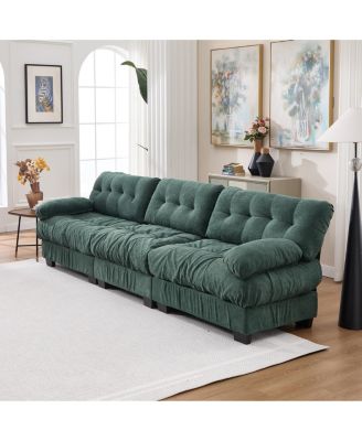Modular Sectional Sofa,Cloud Couch, Modern Deep Seat Couches for Living Room, 3-Seater Comfy advanced flannelette Sofa for Bedroom