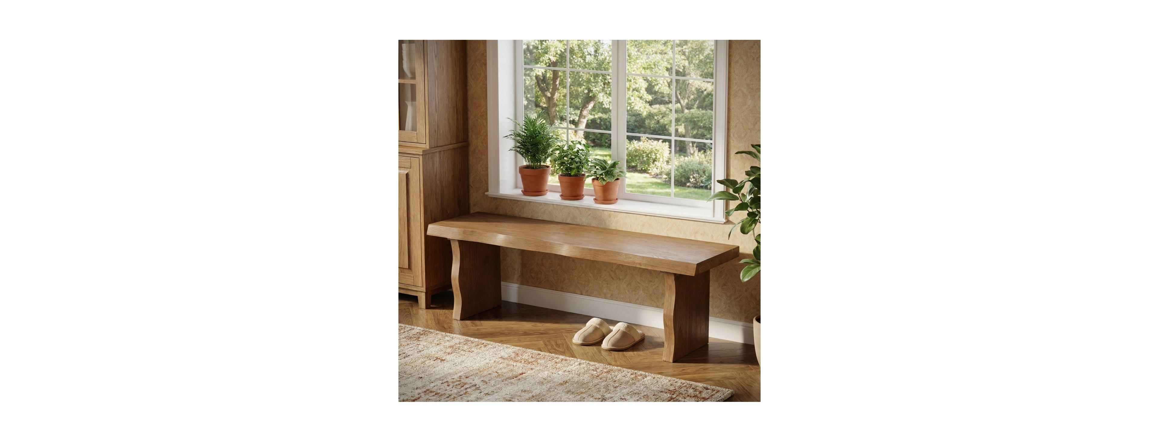 Streamdale Furniture 62.9'' Solid Wood Indoor Dining Bench