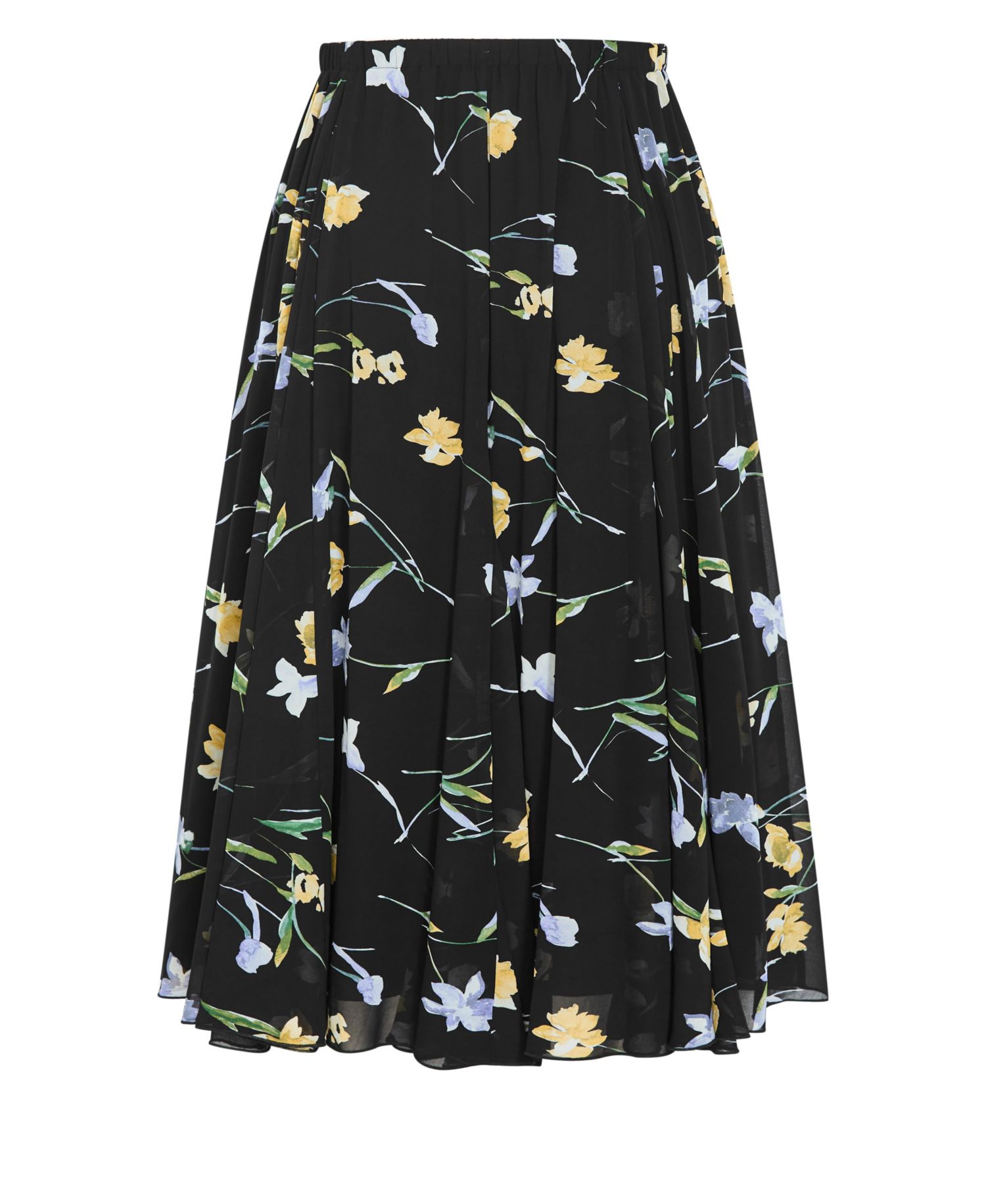 Plus Size Serene Petal Print Skirt