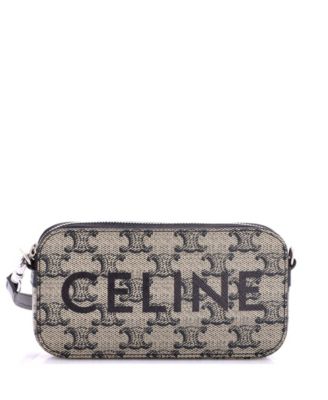 Horizontal Pouch Crossbody Bag Logo Triomphe Coated Canvas