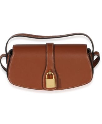 Brown Smooth Calfskin Tabou Clutch On Strap