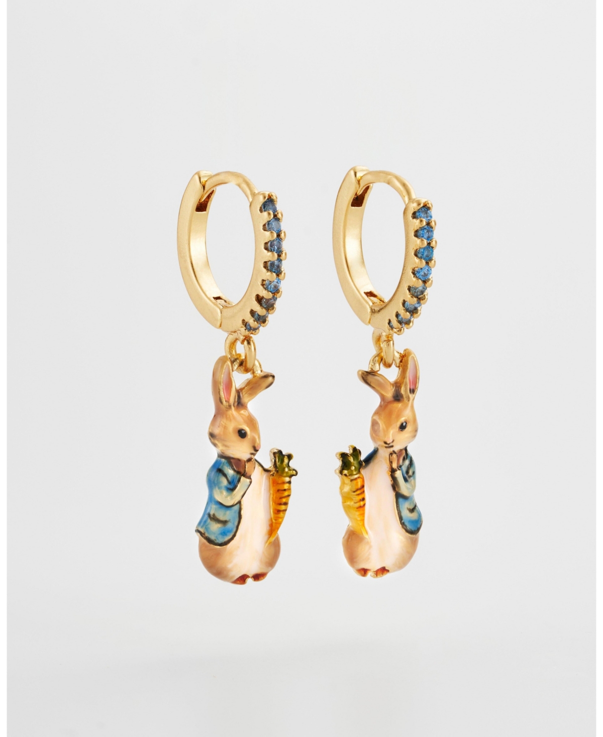 Fable England Peter Rabbit Carrot Charm Huggie Earrings