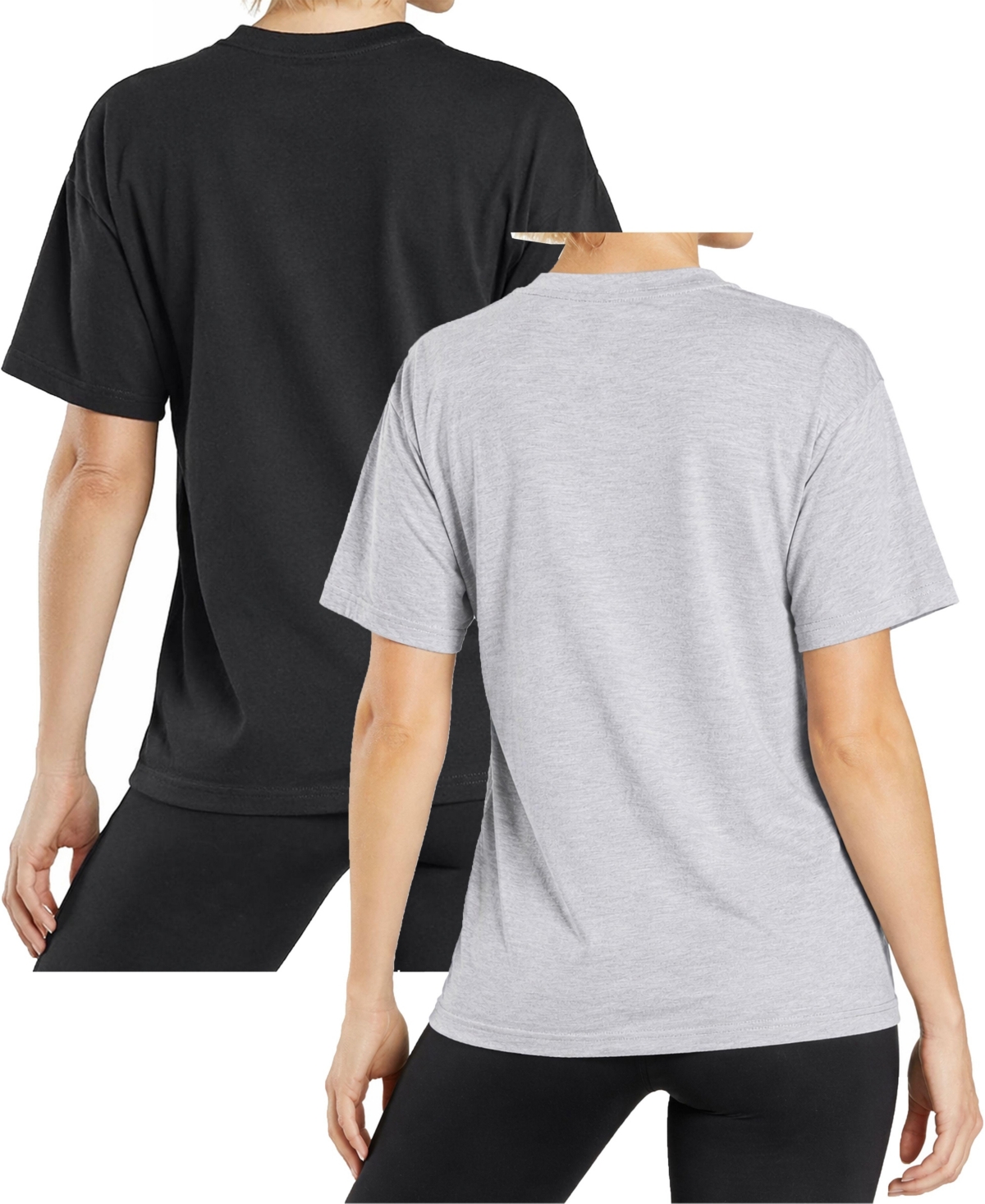 Blue Ice Women's Loose Fit Short Sleeve Crew Neck Solid Tee- Pack