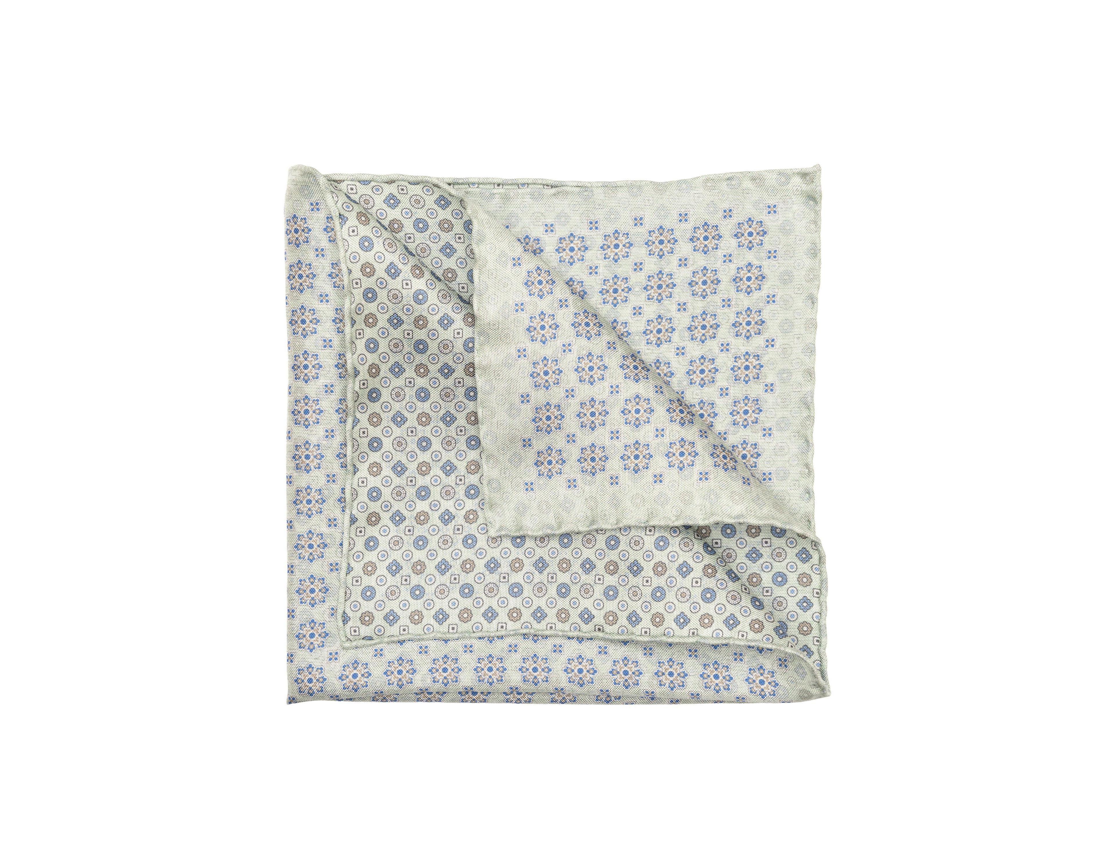 Elizabetta Men's Caserta Double Sided Silk Pocket Square