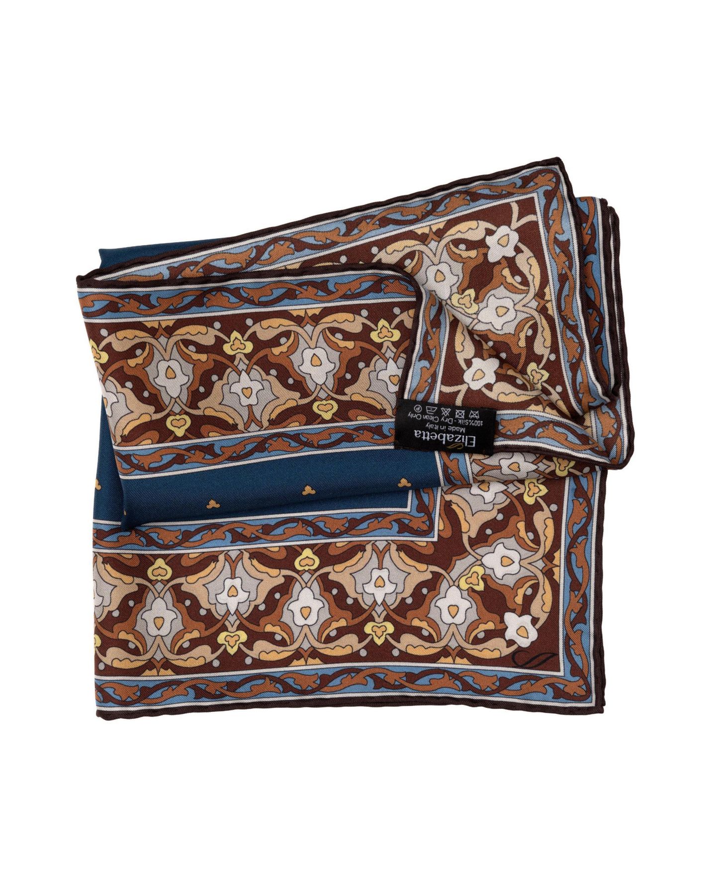 Мужские нагрудные платки Elizabetta Enrico Silk Pocket Square, цвет: Тёмный синий — фото 3