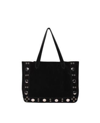 Flynn Studded Suede Tote