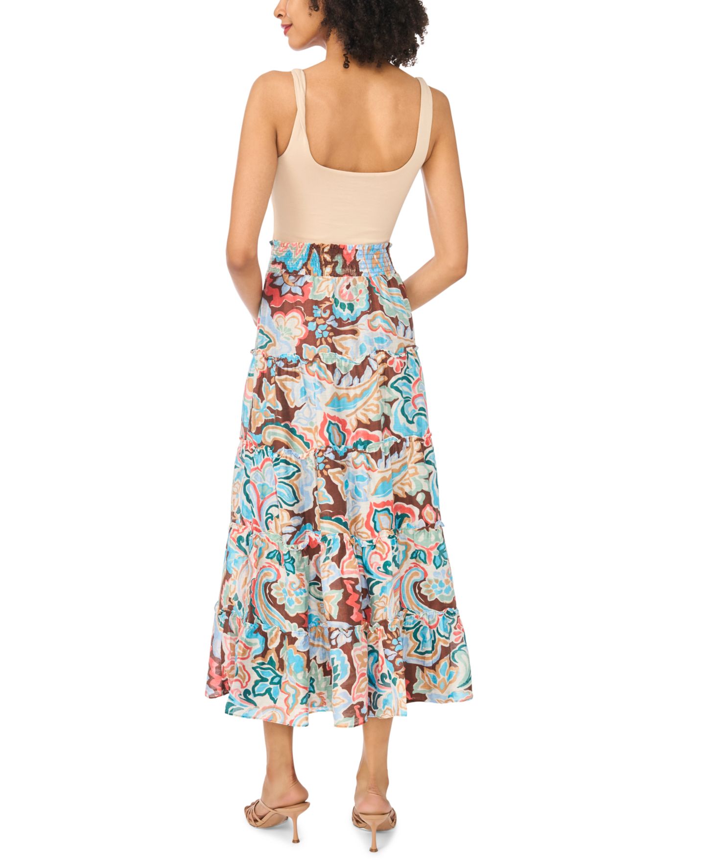 Женская юбка Sam & Jess Tiered Maxi, цвет: Какао коричневый — фото 5