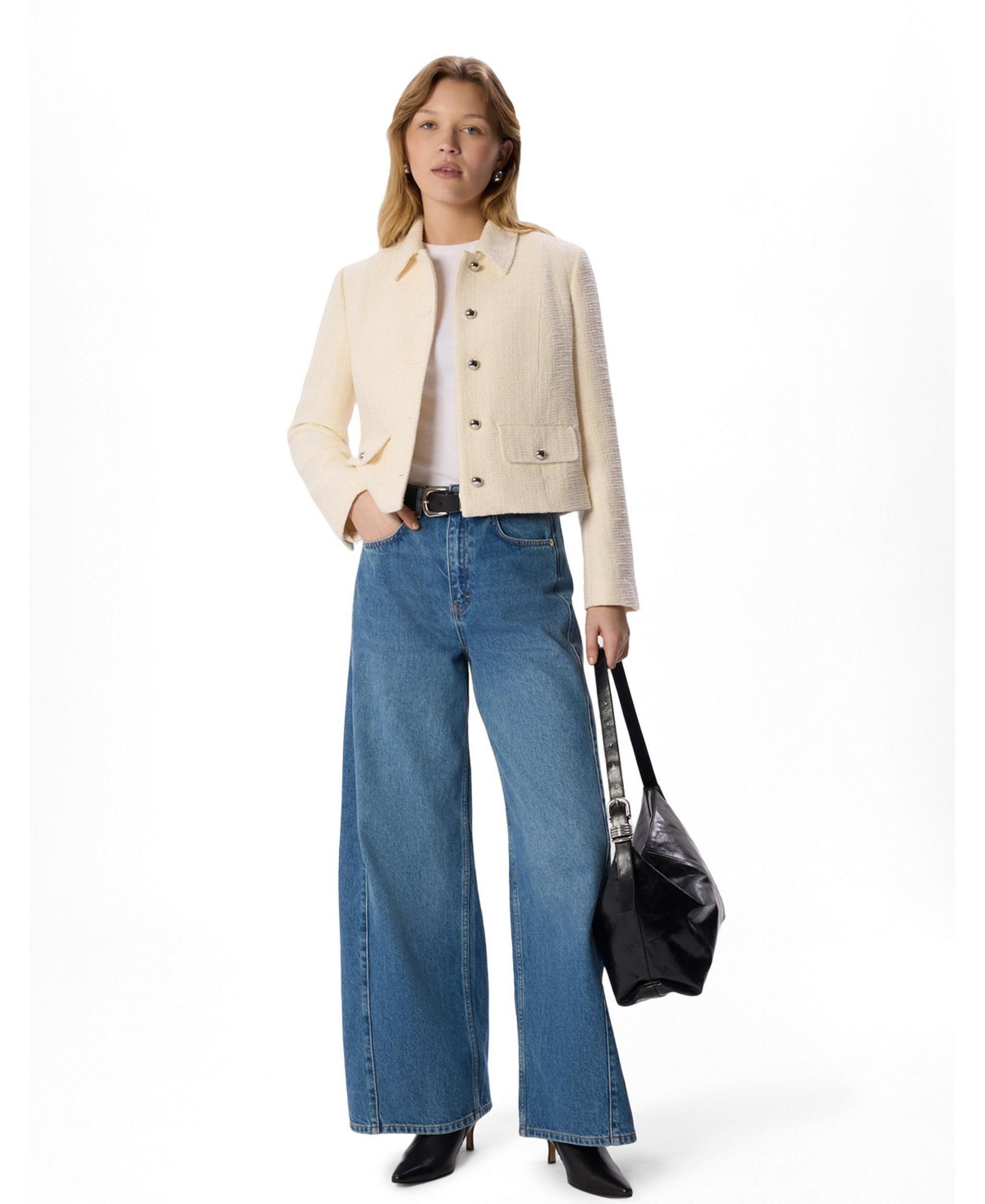 Whistles Women's Cropped Boucle Jacket