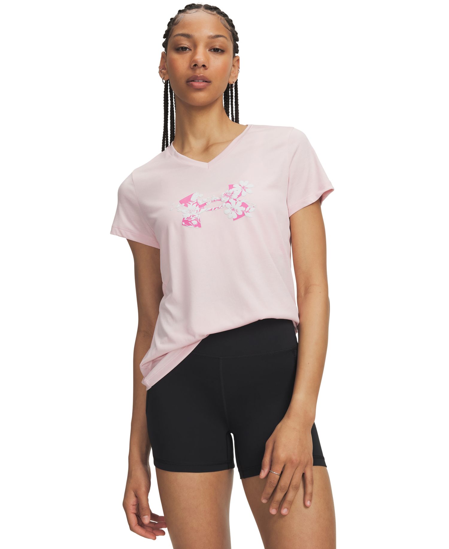 Women's Tech Twist Floral Short-Sleeve Top