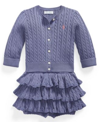 Baby Girls' Long-Sleeve Cardigan and Skort, 2-Piece Set