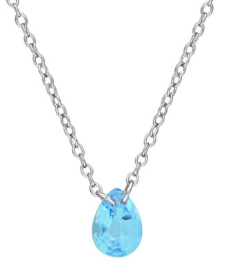 Blue Topaz (5/8 ct. t.w.) Pendant Necklace in Sterling Silver (Also Available in Citrine)