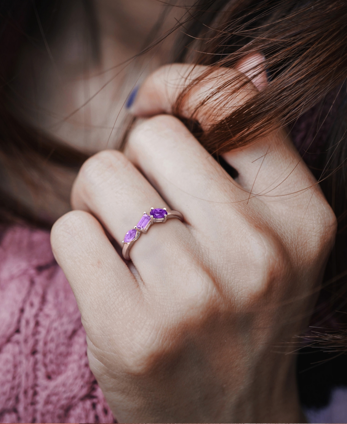 Macy's Amethyst (5/8 ct. t.w.) Ring Sterling Silver (Also Available Blue Topaz, Rhodolite)
