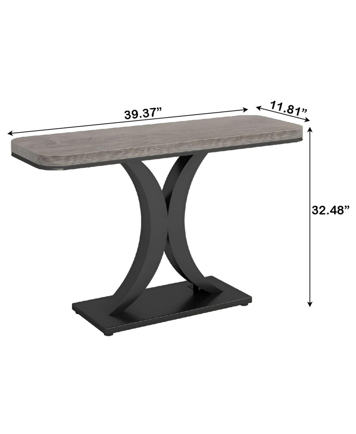 Slickblue Modern Entryway Console Table with Geometric Base for Narrow Spaces and Hallways