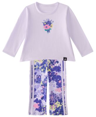 Baby Girls' Long-Sleeve T-Shirt and Pants, 2-Piece Set