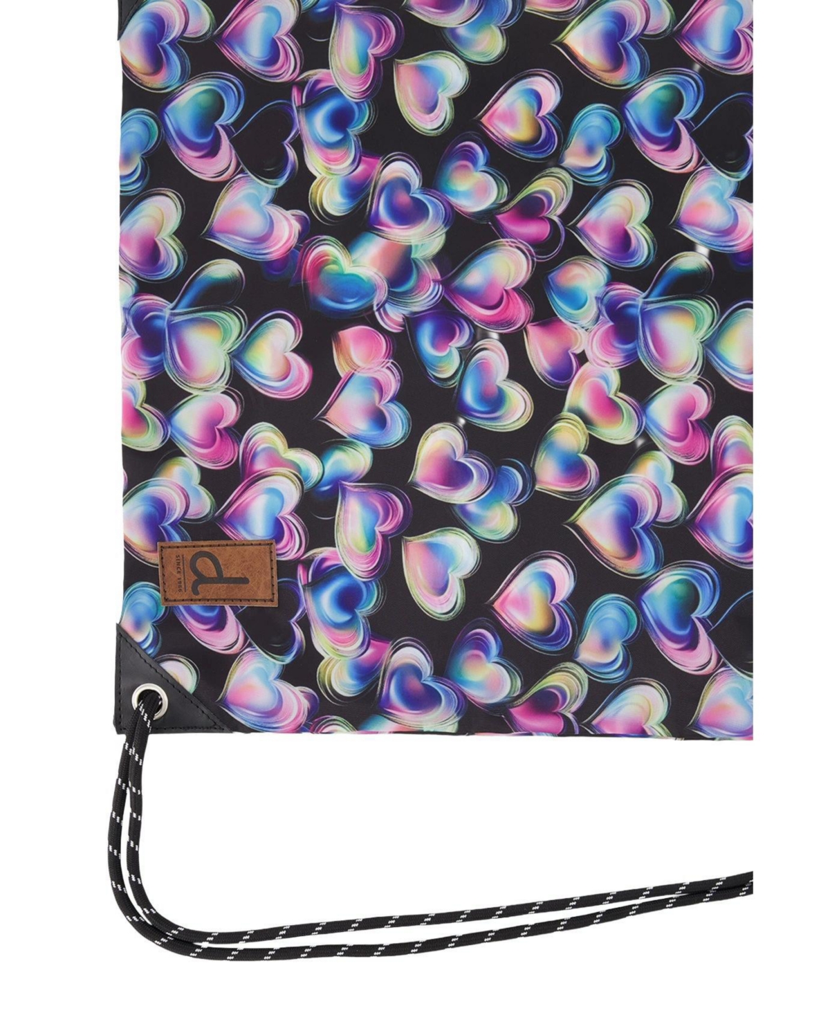 Deux par Deux Little Girl Hearts Practical Charming Lightweight Drawstring Bag