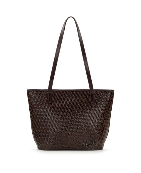 Женская сумка Patricia Nash Emmie Medium Woven Leather, цвет: Шоколадный