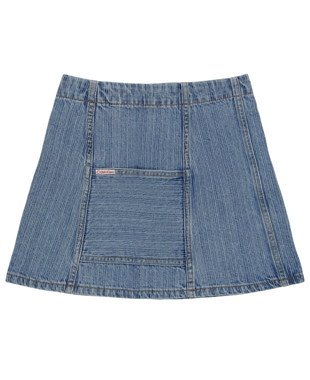 Calvin Klein Girls' 7-16 Button-Front Denim Skirt