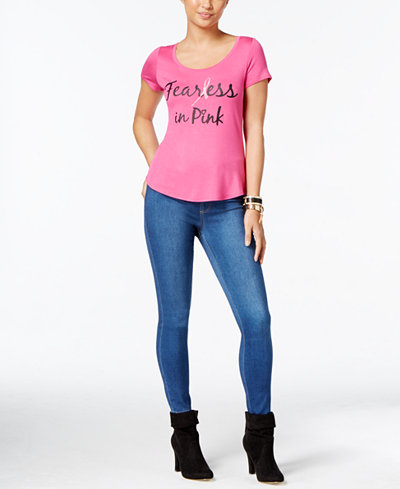 Thalia Sodi Pink Ribbon T-Shirt & Jeggings, Only at Macy's