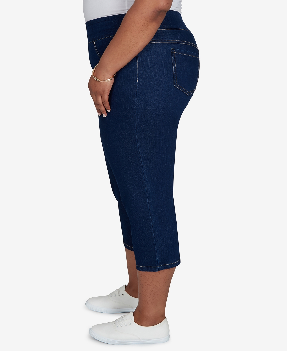 Hearts Of Palm Plus Extra Stretch Denim Capri Pants
