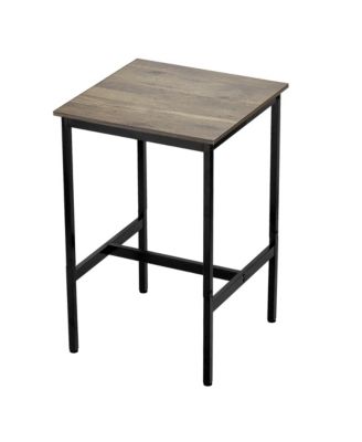 24 Inch Bar Table Pub Table with Metal Frame for Dining Kitchen and Coffee Spaces