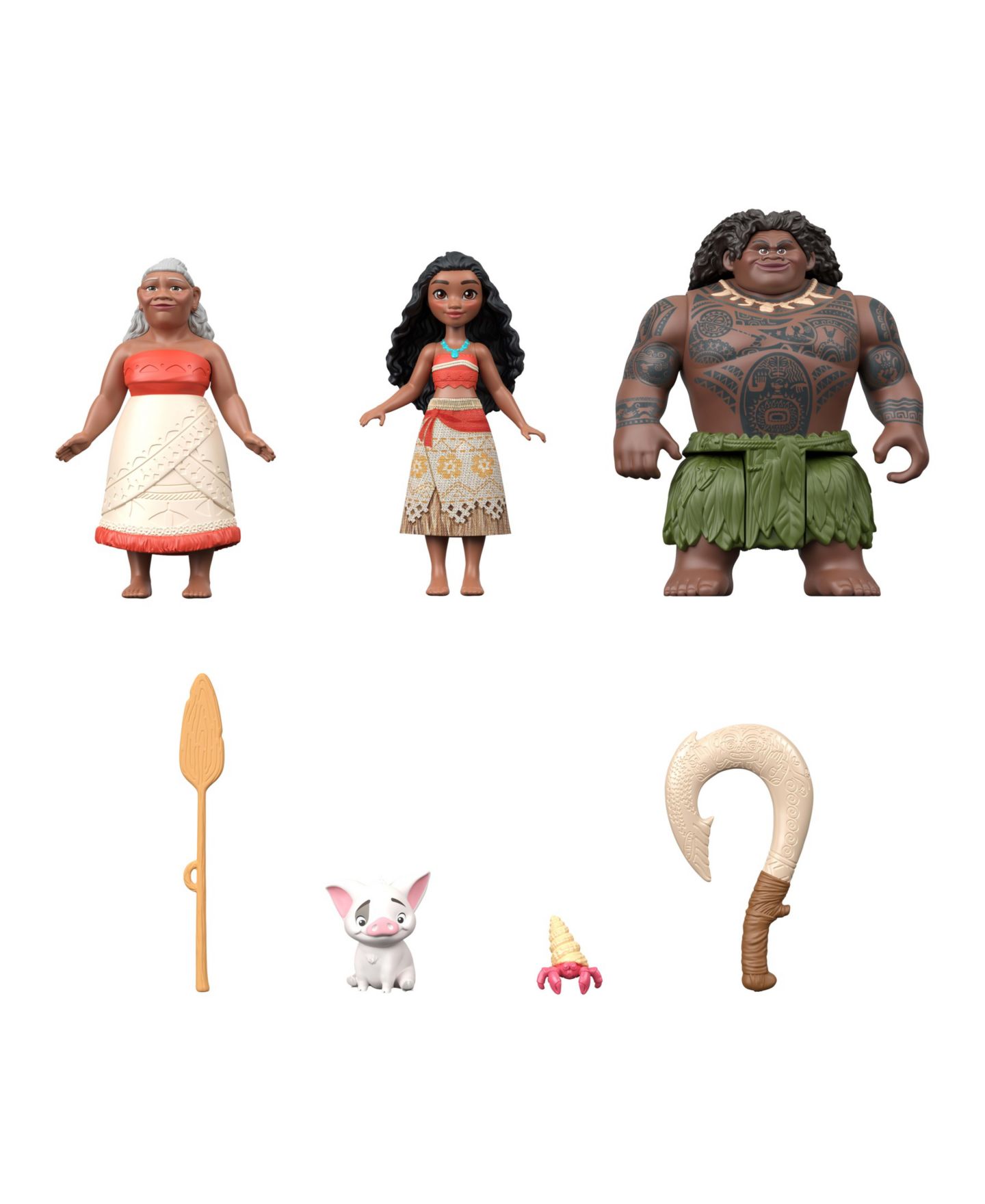 Детские куклы Disney Princess Moana 7-Piece Character Set, Ages 3+ — фото 2