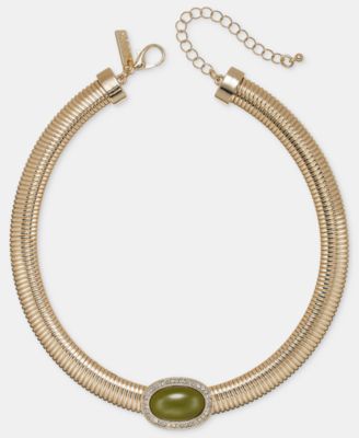 Green Stone Omega Necklace
