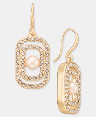 Faux Pearl Drop Earrings