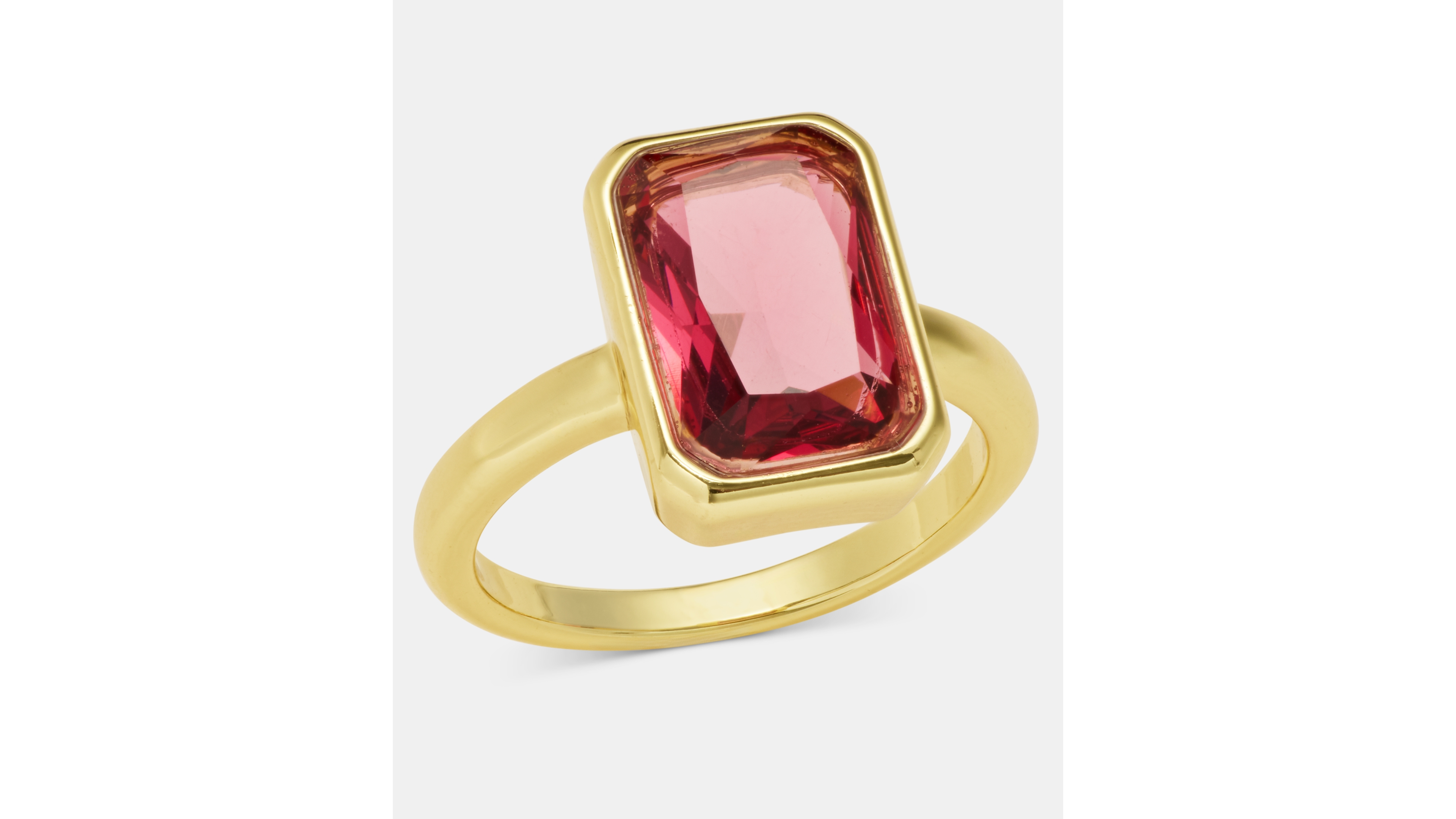 Charter Club Red Crystal Emerald-Cut Ring, Macy's Exclusive