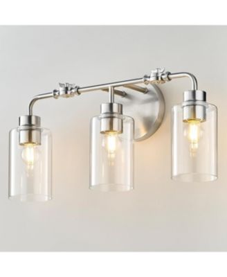 3-Light Bathroom Light Fixtures, 21" Bathroom Vanity Light Over Mirror, Modern Wall Sconce Lamp for Bedroom Living Room Hallway