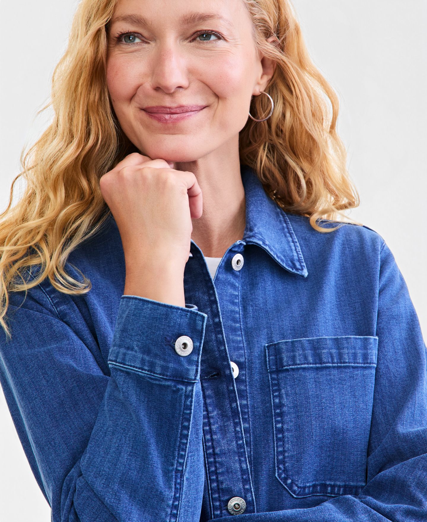 Женская куртка Style & Co Petite Denim Utility, цвет: Варёный — фото 3