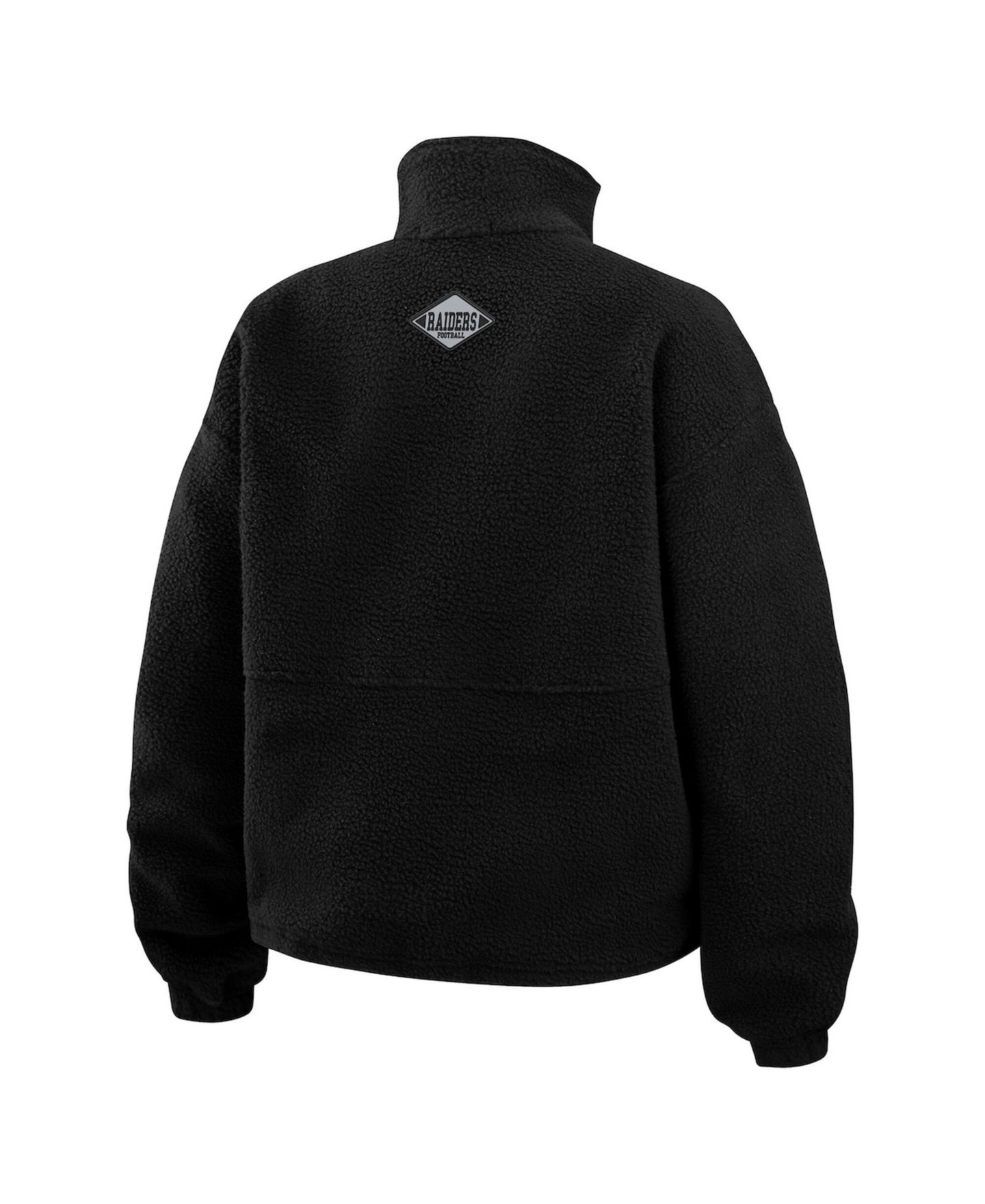 Женская куртка WEAR by Erin Andrews Black Las Vegas Raiders Polar Fleece Half-Zip — фото 3