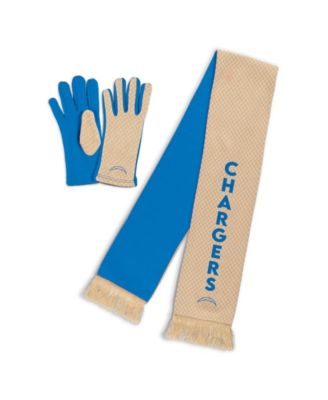 Women's Los Angeles Chargers Tonal Microcheck Scarf Glove Set