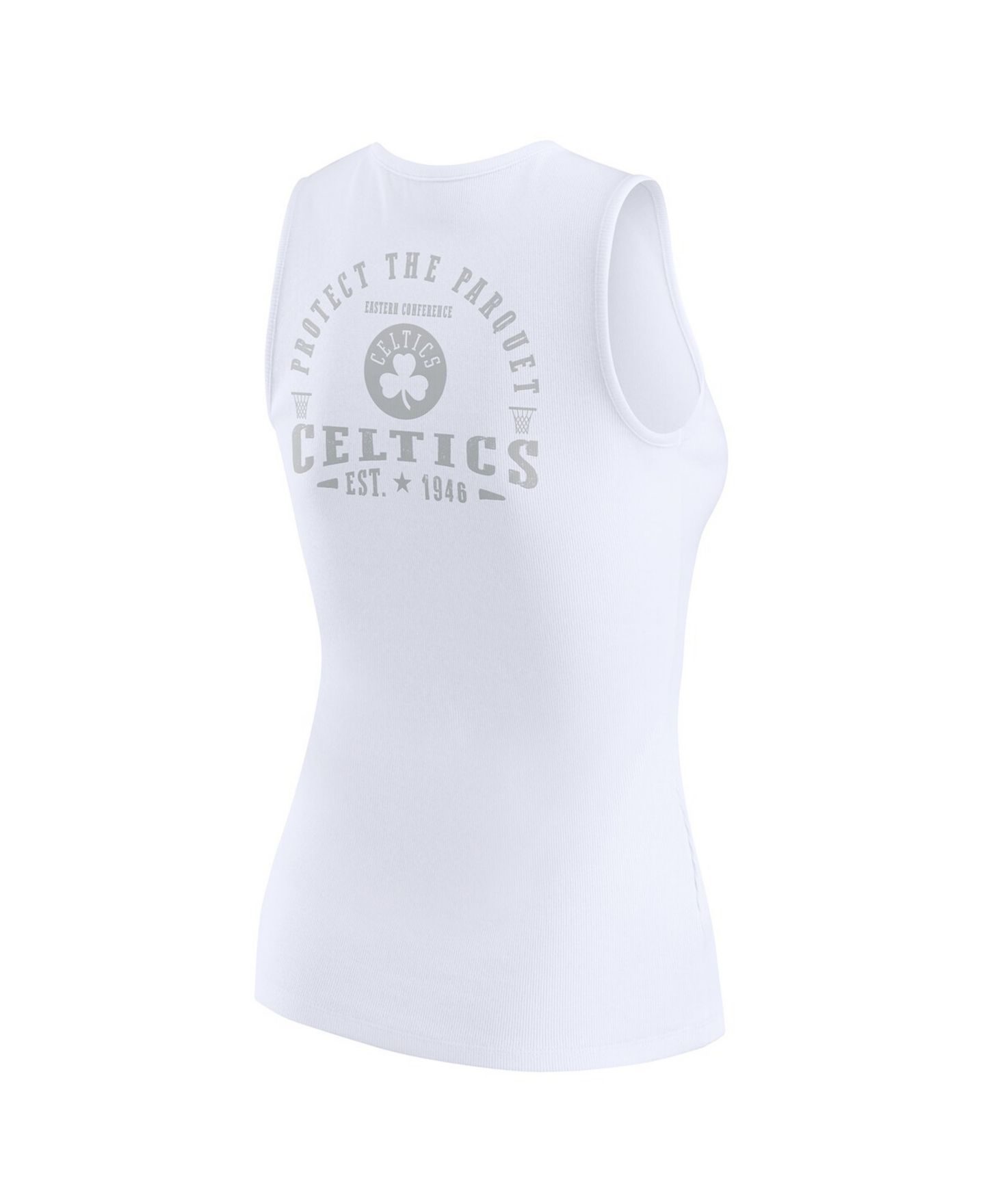 Женский топ WEAR by Erin Andrews White Boston Celtics Rib-Knit Henley — фото 3