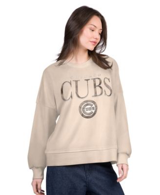 Women's Sand Chicago Cubs Oversized Vet II Sweatshirt